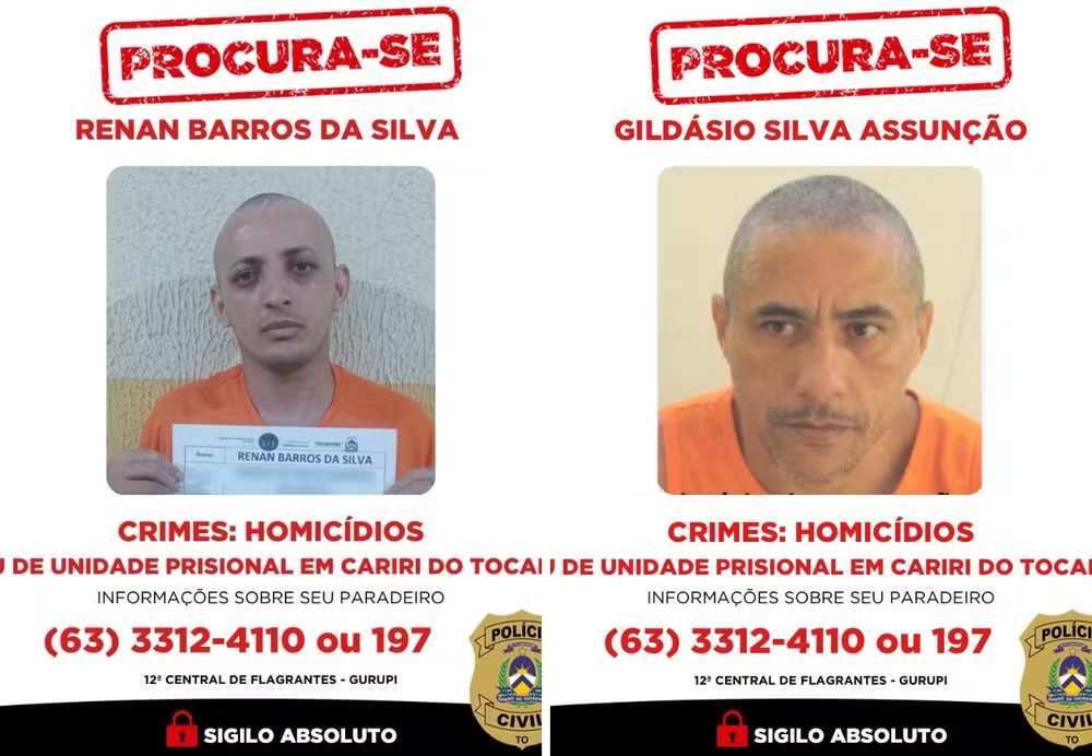 Serial killer e membro de facção seguem foragidos há mais de 10 dias após fuga de presídio serial-killer-e-membro-de-faccao-seguem-foragidos-ha-mais-de-10-dias-apos-fuga-de-presidio