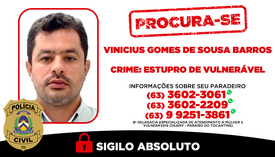 Polícia Civil procura foragido condenado por estupro de vulnerável em Paraíso do Tocantins policia-civil-procura-foragido-condenado-por-estupro-de-vulneravel-em-paraiso-do-tocantins