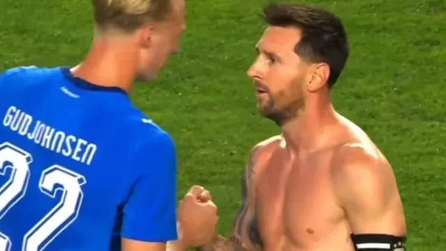 Jogador da Islândia faz revelação a Messi, e reação viraliza; vídeo jogador-da-islandia-faz-revelacao-a-messi,-e-reacao-viraliza;-video