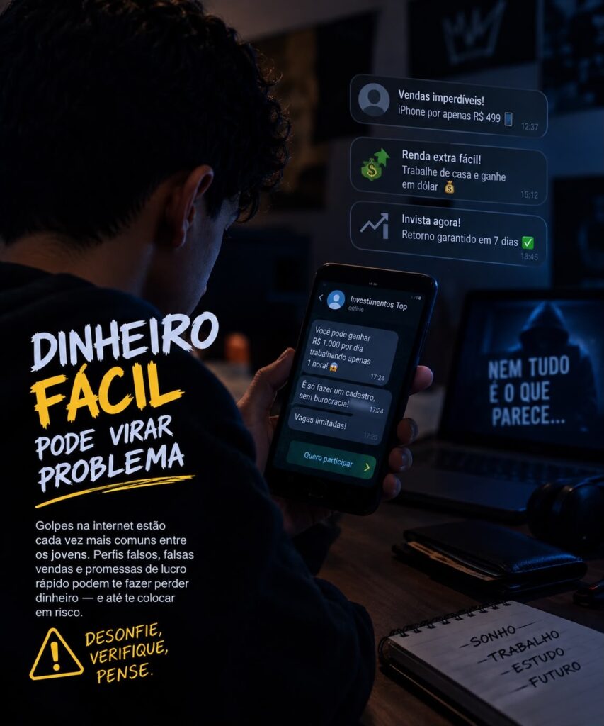 Jovens e os golpes: dinheiro fácil pode virar problema