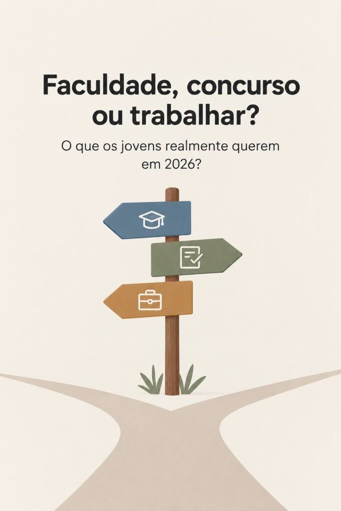 Faculdade, concurso ou trabalhar? O que os jovens realmente querem em 2026?